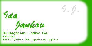 ida jankov business card